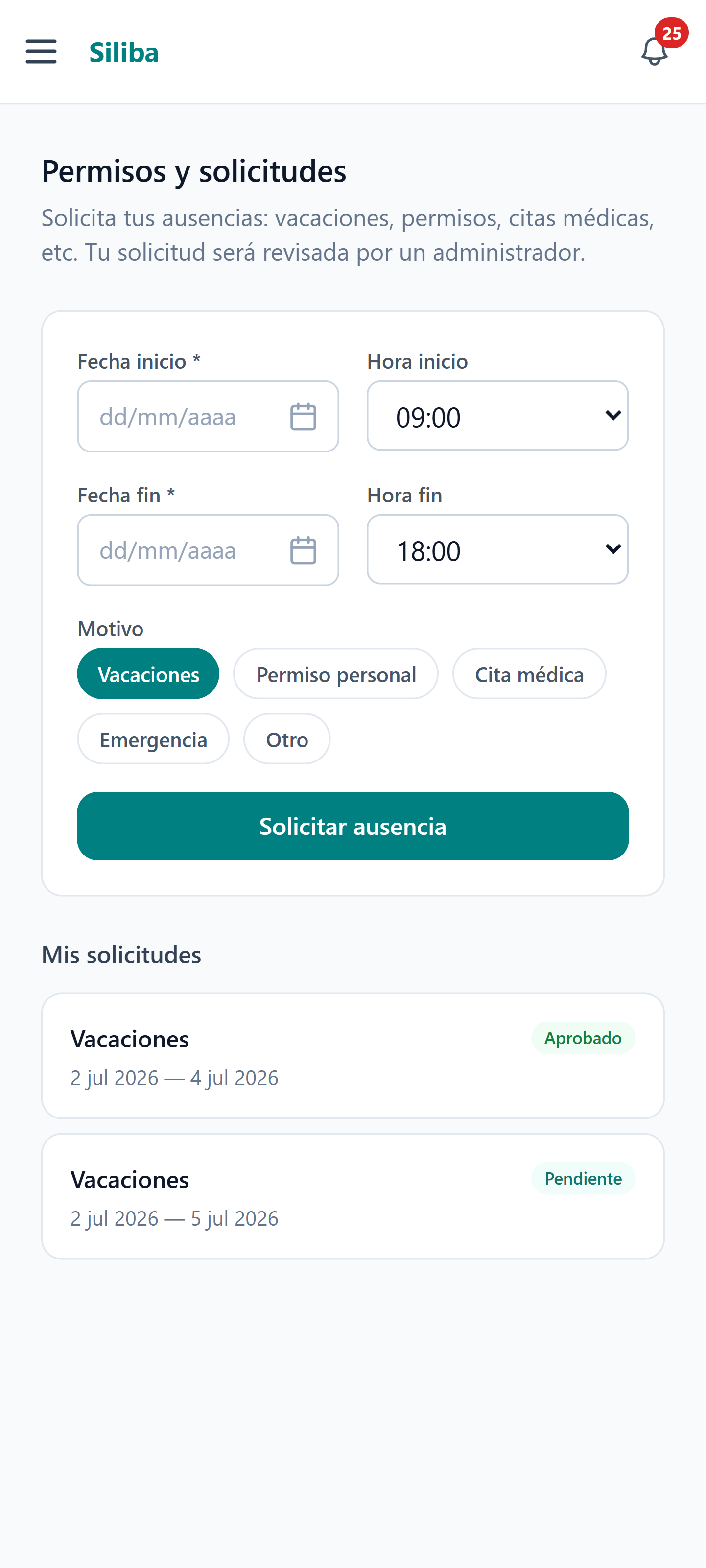 Permisos y ausencias